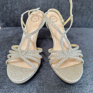 Elegant Gold-ish Strappy Heels